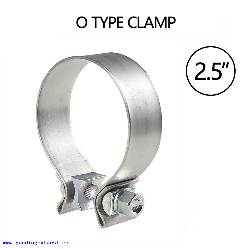 2.5" 64mm Band Exhaust O Clamp 304 Stainless Steel Single 