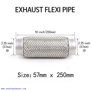2.25 inch x 10 inch Exhaust Flexi Pipe Weld On Flex Joint Flexible Tube Repair