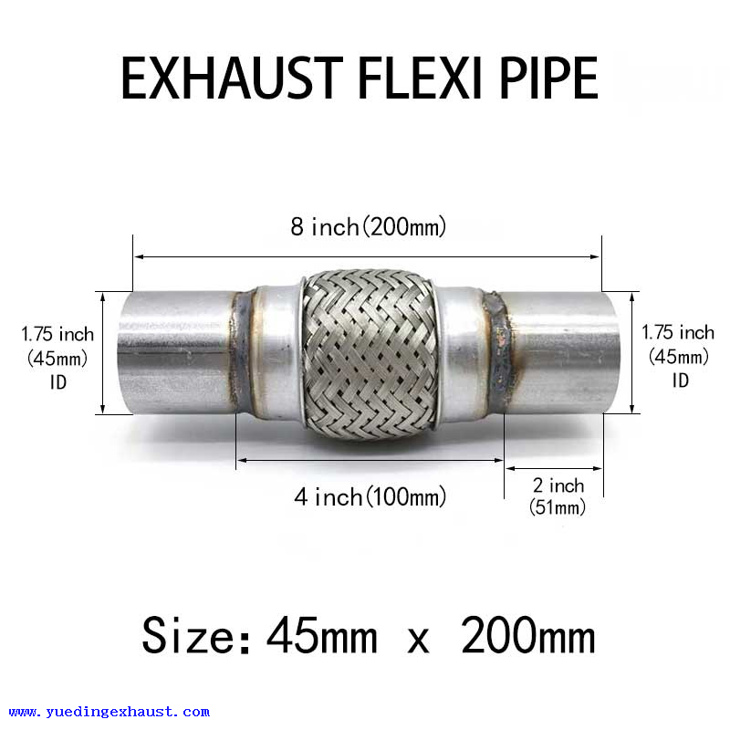 45mm x 200mm Exhaust Flexi Pipe Flex Joint Flexible Tube Repair