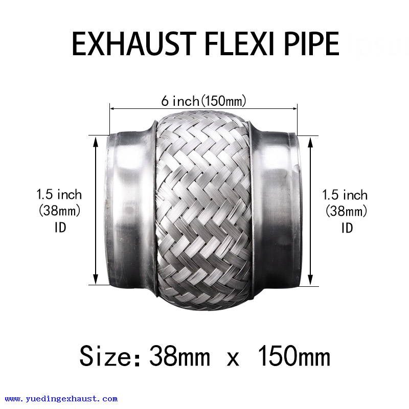 1.5 inch x 6 inch Weld On Exhaust Flexi Pipe Flex Joint Flexible Tube Repair