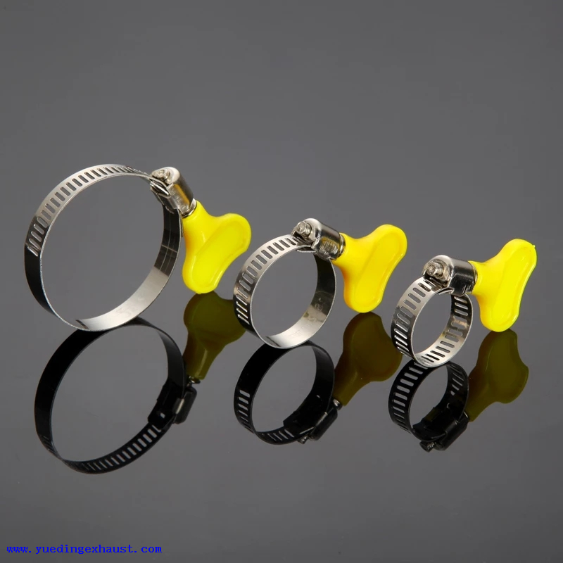 Adjustable Butterfly Hose Clamp Plastic Handle Worm Gear Clamp