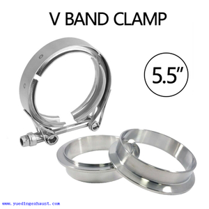 5.5" V Band Clamp & Interlocking Flange Set