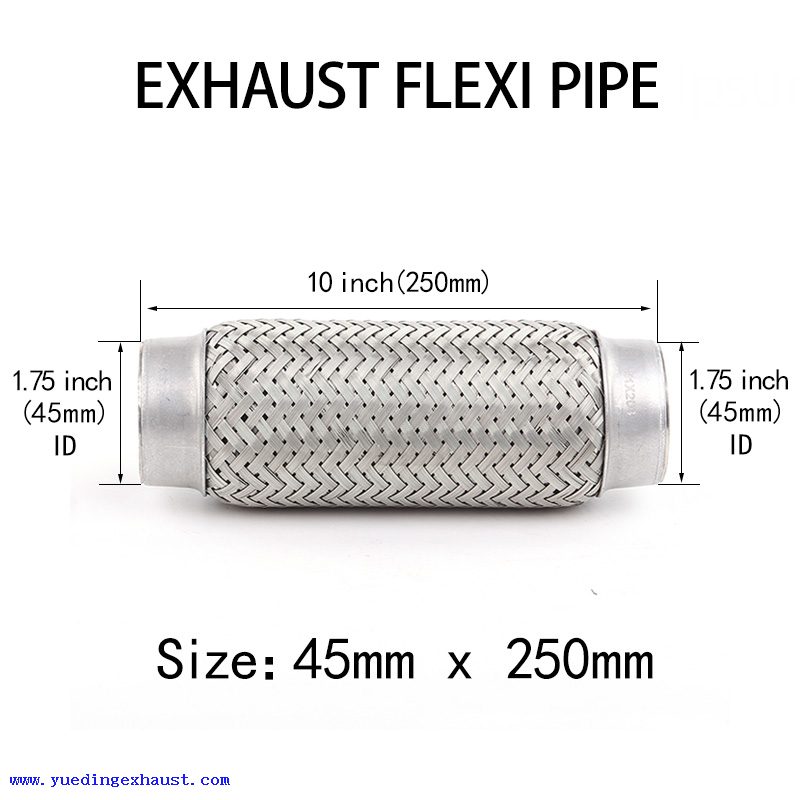 1.75 inch x 10 inch Weld On Exhaust Flexi Pipe Flex Joint Flexible Tube Repair