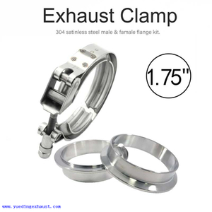 Exhaust Downpipe 1.75 inch Quick Release V-band Clamp Stainless Steel Flange
