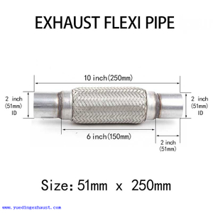 2 inch x 10 inch Exhaust Flexi Pipe Flex Joint Flexible Tube Repair