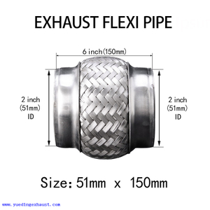 2 inch x 6 inch Weld On Exhaust Flexi Pipe Flex Joint Flexible Tube Repair